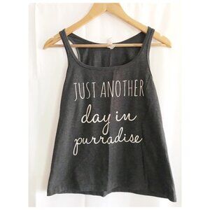 💸 Purradise gray razorback workout tank size Sm